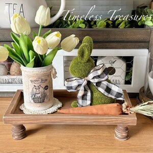 Spring Farmhouse Bunny Display